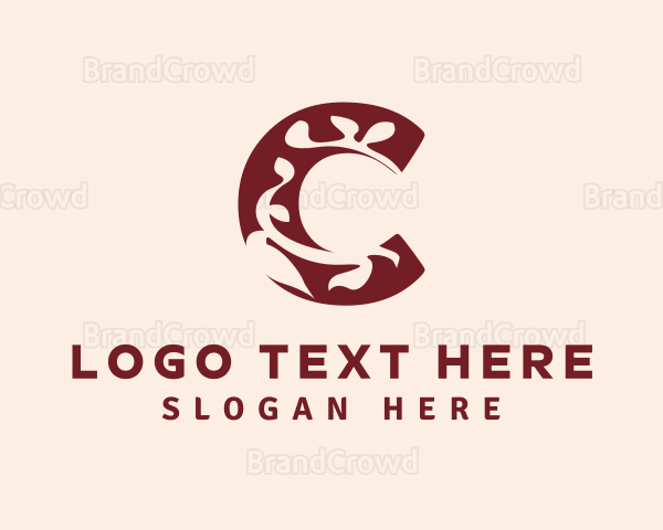 Floral Essence Letter C Logo