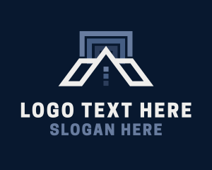 Roofing - Abstract House Roof logo design