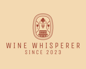 Sommelier - Barrel Winery Cellar logo design