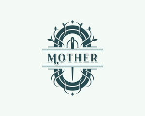 Knitter - Needle Tailor Seamstress logo design