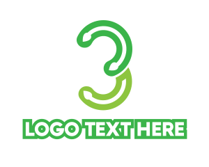 Green Leaf - Vine Number 3 logo design