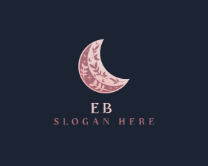 Boho - Moon Floral Crescent logo design