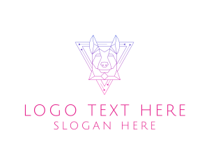 Deity - Tech Dog Mythology logo design