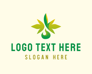 Cannabis Leaf - Cannabis Phoenix Fire logo design
