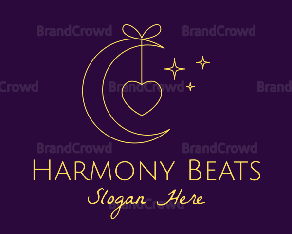 Monoline Moon Heart Trinket Logo