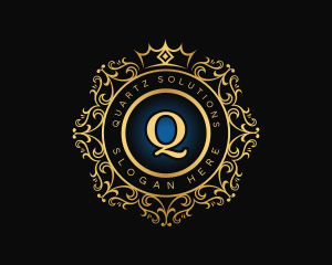 Royal Crown Wreath logo design