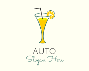Mocktail - Lemonade Glass Diner logo design