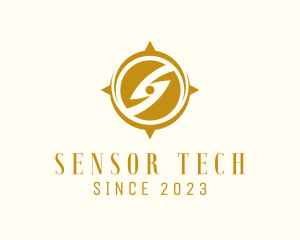 Sensor - Golden Compass Letter S logo design