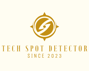 Detector - Golden Compass Letter S logo design