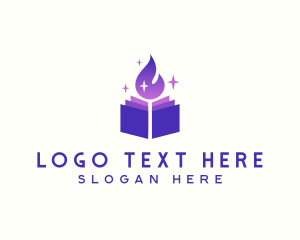 Blog - Open Book Fire Literature logo design