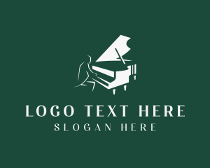 Recording Studio - Pianist Concert Recital logo design