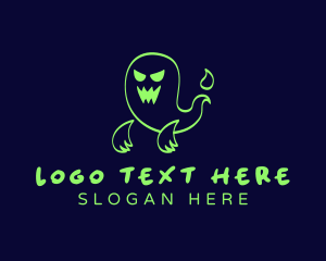 Merchandise - Scary Ghost Mascot logo design