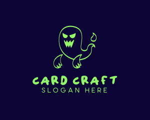 Card - Scary Ghost Spirit logo design