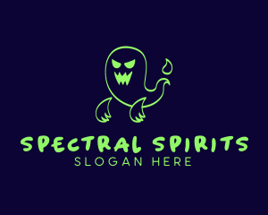 Scary Ghost Spirit logo design