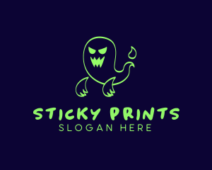 Sticker - Scary Ghost Spirit logo design