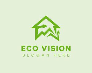 Eco House Real Estate logo design