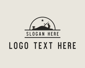 Logging - Wood Planer Construction Tool logo design