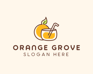 Orange Juice Drink logo design