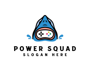 Squad - Shark Game Streamer logo design