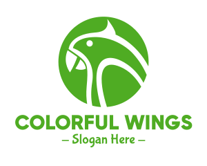 Green Parrot Aviary logo design