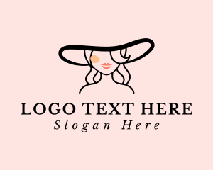 Blogger - Fashion Woman Hat logo design
