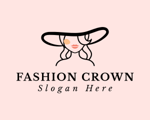 Fashion Woman Hat logo design