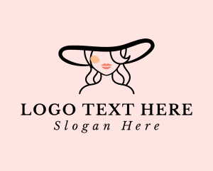 Fashion Woman Hat Logo