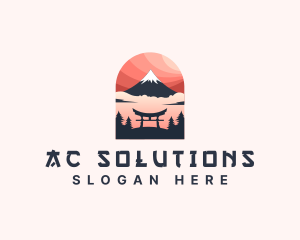 Mount Fuji Japan logo design