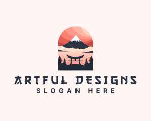 Mount Fuji Japan logo design