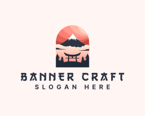 Mount Fuji Japan logo design