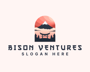 Mount Fuji Japan logo design