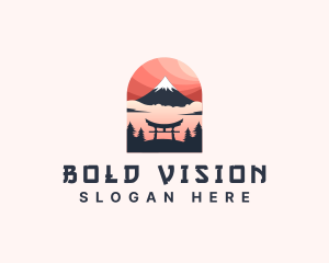 Mount Fuji Japan logo design