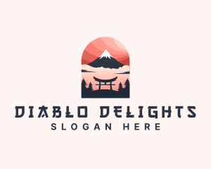 Mount Fuji Japan logo design