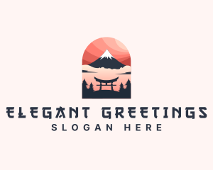 Mount Fuji Japan logo design