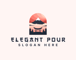 Mount Fuji Japan logo design