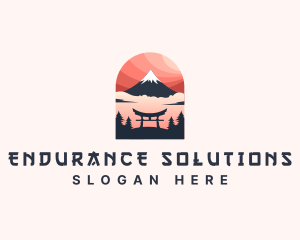 Mount Fuji Japan logo design