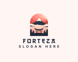 Mount Fuji Japan logo design