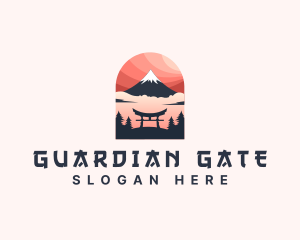 Gate - Mount Fuji Japan logo design