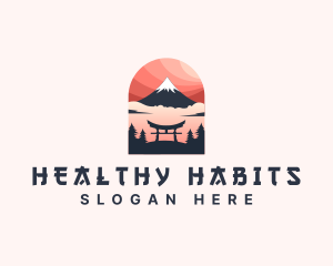 Mount Fuji Japan logo design