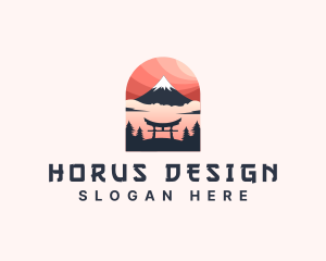 Mount Fuji Japan logo design