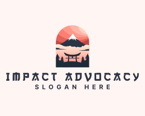 Mount Fuji Japan logo design