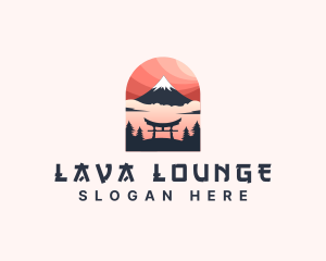 Volcano - Mount Fuji Japan logo design