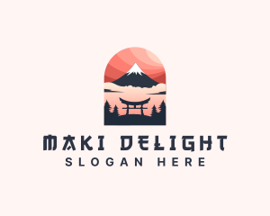 Mount Fuji Japan logo design