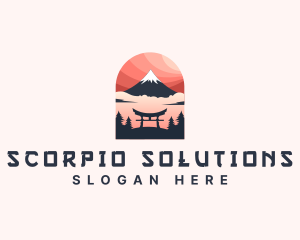 Mount Fuji Japan logo design