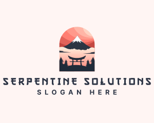 Mount Fuji Japan logo design