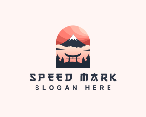 Mount Fuji Japan logo design