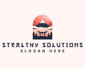 Mount Fuji Japan logo design