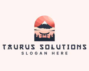 Mount Fuji Japan logo design