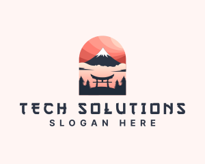 Volcano - Mount Fuji Japan logo design