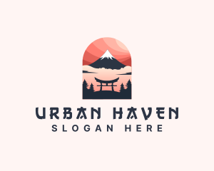 Mount Fuji Japan logo design